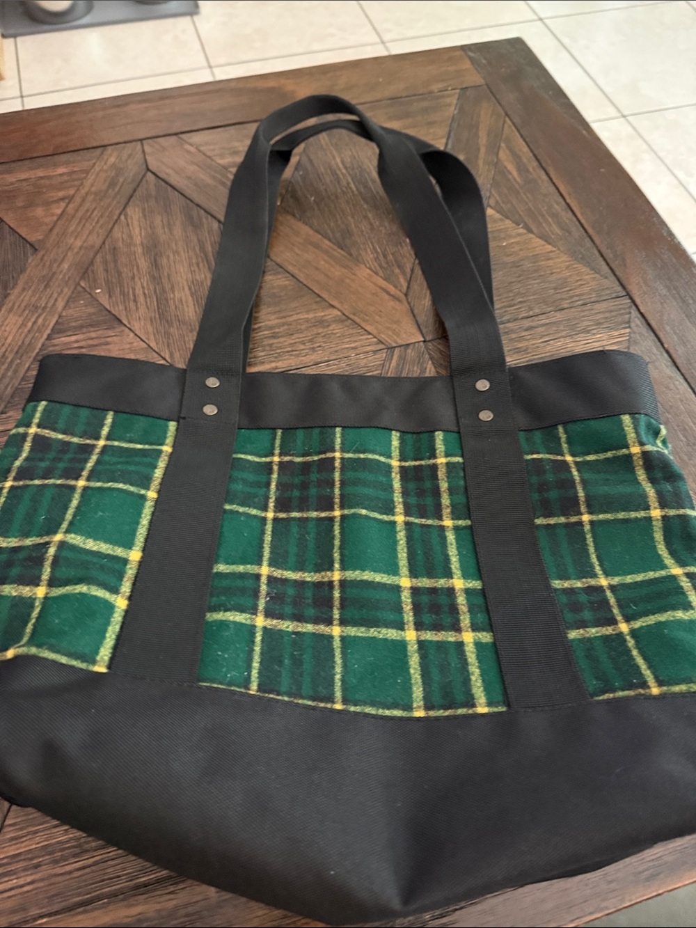 Pendleton University of Oregon 2018 Wool Plaid Canvas Tote Bag NWT - Picture 5 of 6
